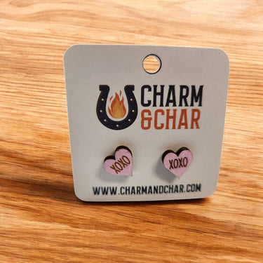 XOXO Candy Heart Stud Earrings - Stud Earring - Charm and Char